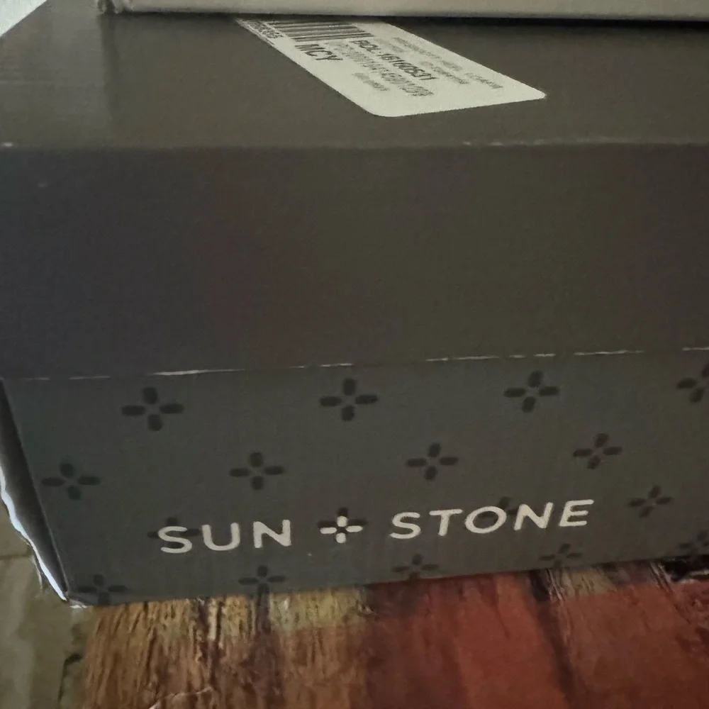 NIB Sun + Stone Prescott Black  Leather Platform Loafers Women’s SZ 6.5M